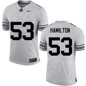 NCAA Ohio State Buckeyes Men's #53 Davon Hamilton Gray Nike Football College Jersey VEY1645TE